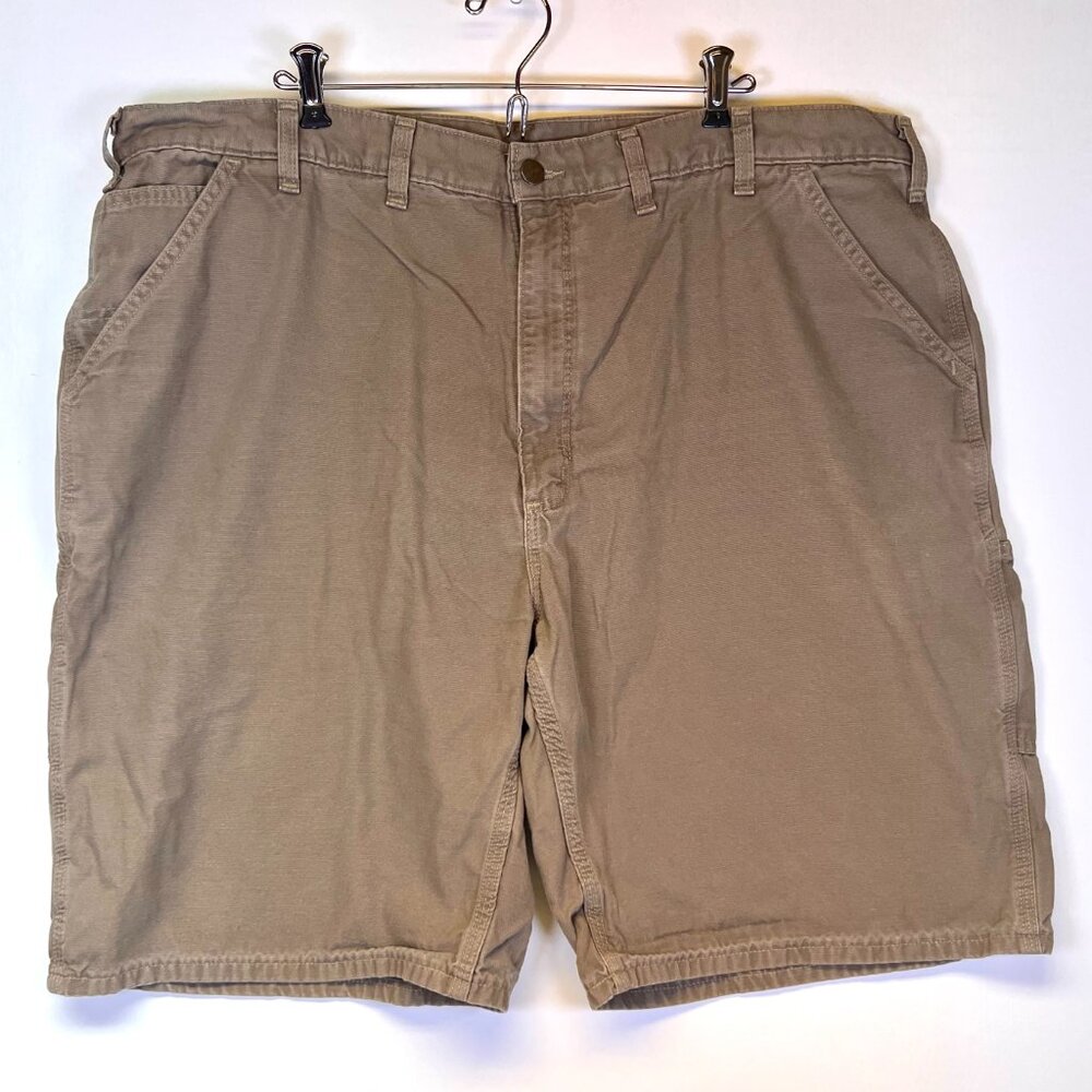 Carhartt Shorts Mens 44 Brown Duck Canvas Utility Workwear Carpenter Rugged Work